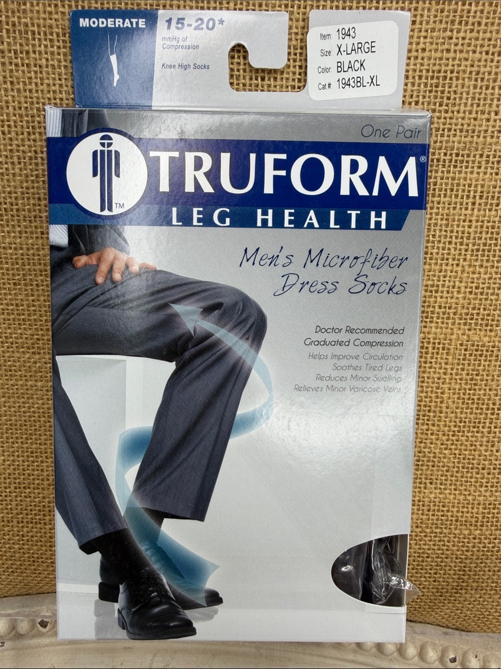 TRUFORM Men's Microfiber Dress Socks - Black